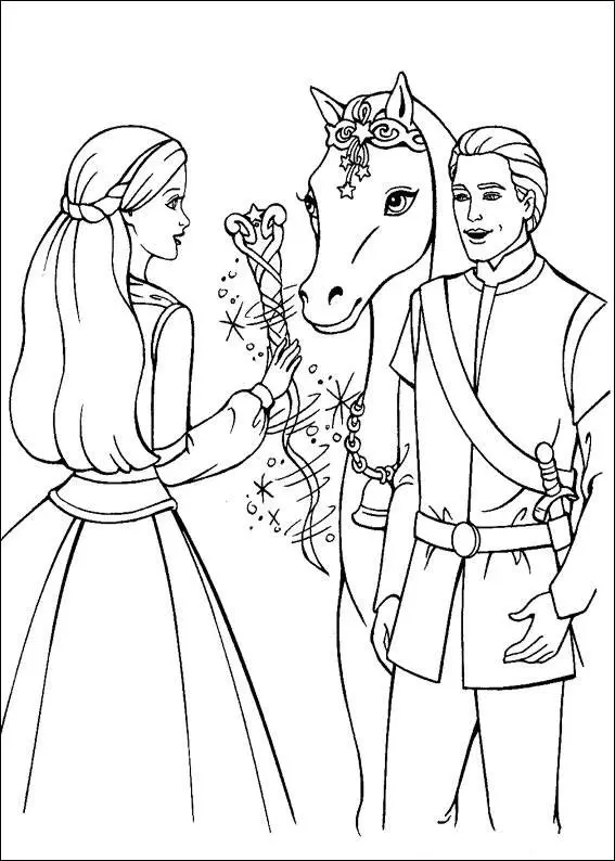 Barbie and The Magic Pegasus Kids Coloring Pages 1