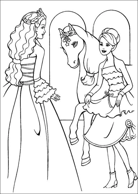 Barbie and The Magic Pegasus Kids Coloring Pages 7