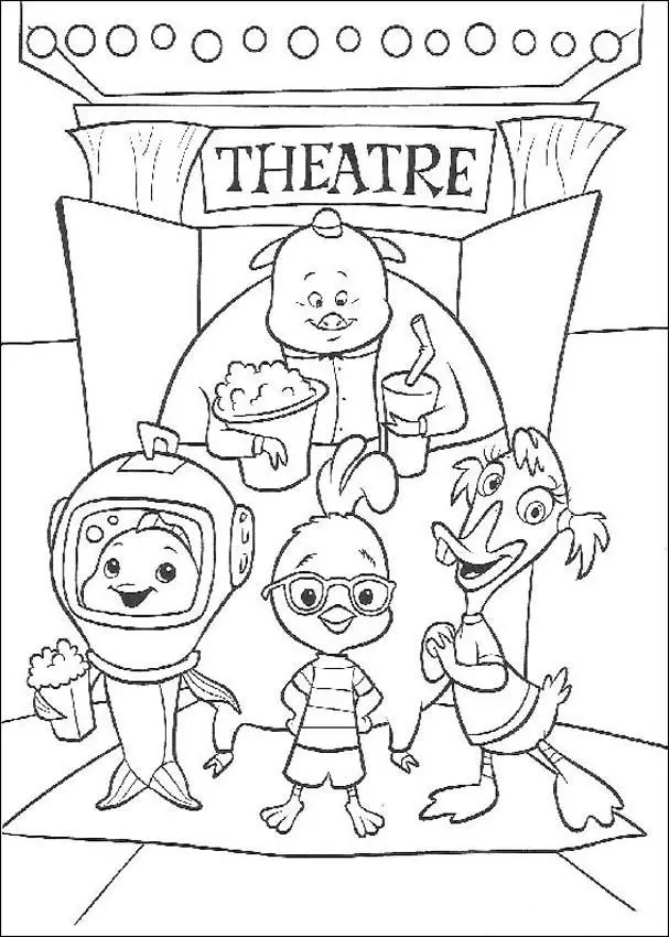 Chicken Little Kids Coloring Pages 4