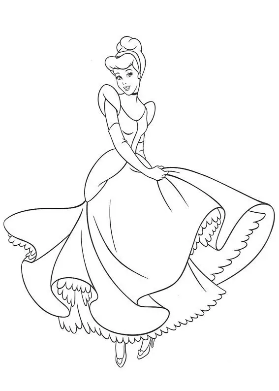 Cinderella 2 Kids Coloring Pages 1