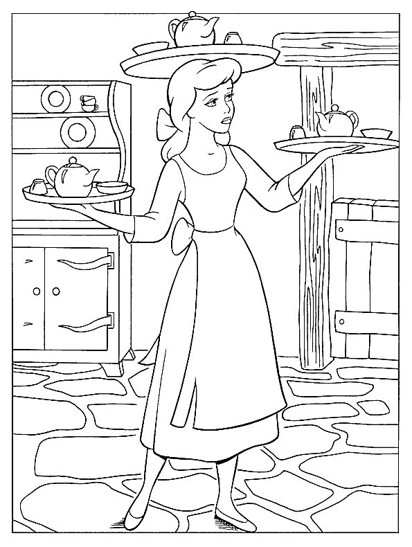 Cinderella 2 Kids Coloring Pages 3