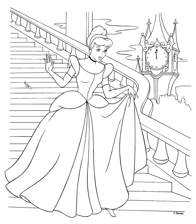 Cinderella 3 Kids Coloring Pages 6