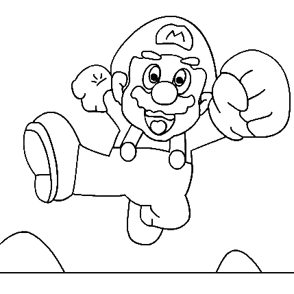 Super Mario Kids Coloring Pages 7