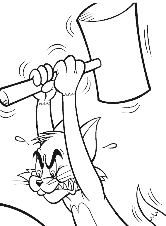 Tom and Jerry The Movie Kids Coloring Pages 8